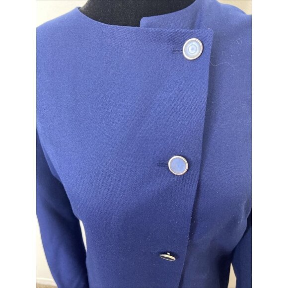 Vintage D’Allairds 70s 80s Pleated Dress MIDI Woman M/L Mod Secretary Canada - Picture 2 of 5